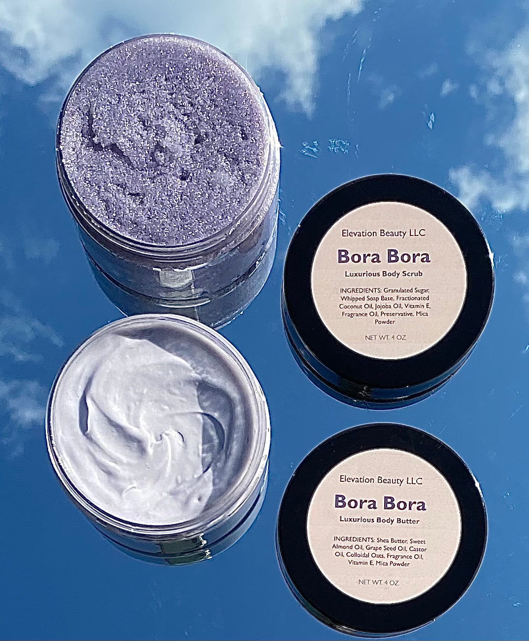 Bora Bora body scrub and body butter set 4oz each