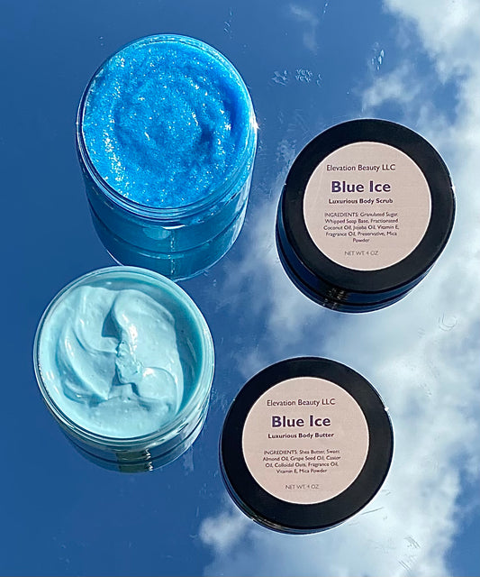 Blue Ice body scrub and body butter set 4oz each